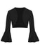 1950s Solid Christmas Trumpet Sleeved Jacket: timeless style reimagined