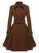 1950s Solid Color Lapel Slim Coat — 1950s style that speaks before she does