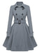 1950s Solid Color Lapel Slim Coat, vintage coat, retro outerwear - perfect for women who love vintage and retro fashion