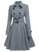 1950s Solid Color Lapel Slim Coat, vintage coat, retro outerwear - perfect for women who love vintage and retro fashion