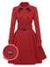1950s Solid Color Lapel Slim Coat, vintage coat, retro outerwear - perfect for women who love vintage and retro fashion