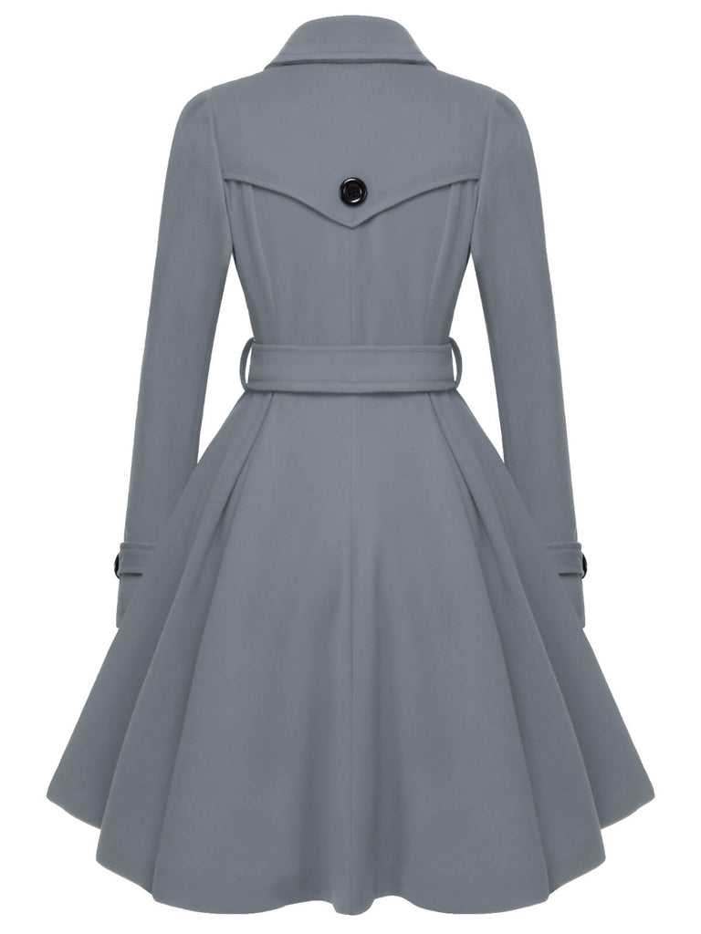 1950s Solid Color Lapel Slim Coat, vintage coat, retro outerwear - perfect for women who love vintage and retro fashion