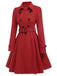 1950s Solid Color Lapel Slim Coat - vintage fashion, retro style
