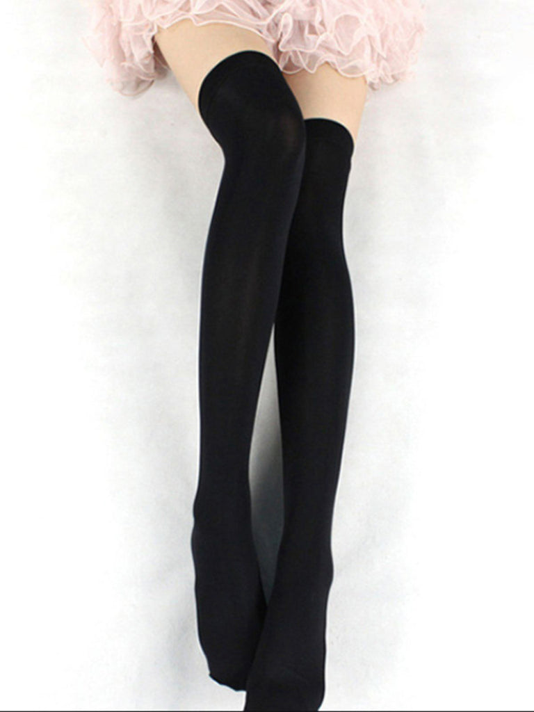 1950s Solid Color Thigh-High Socks - vintage fashion, retro style