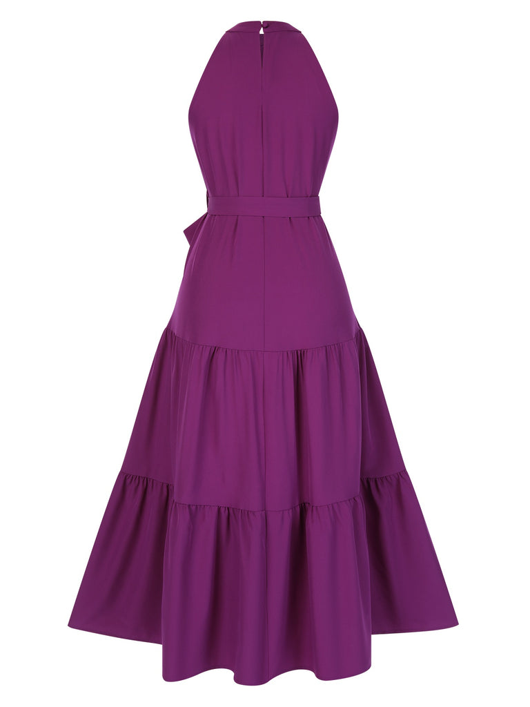 1950s Solid Crew Halter Tiered Dress, vintage dress, retro fashion, rockabilly, pin-up fashion - perfect for women who love vintage and retro fashion