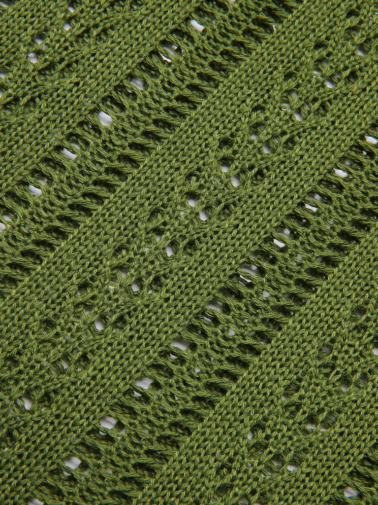 This 1950s Solid Crochet Hollow Knitted Cardigan whispers 1950s secrets to those who notice