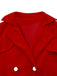 1950s Solid Double-Breasted Lapel Trench Coat - vintage fashion, retro style