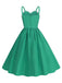 She slips into this 1950s Solid Fur Collar Christmas Dress and suddenly it's a 1950s daydream