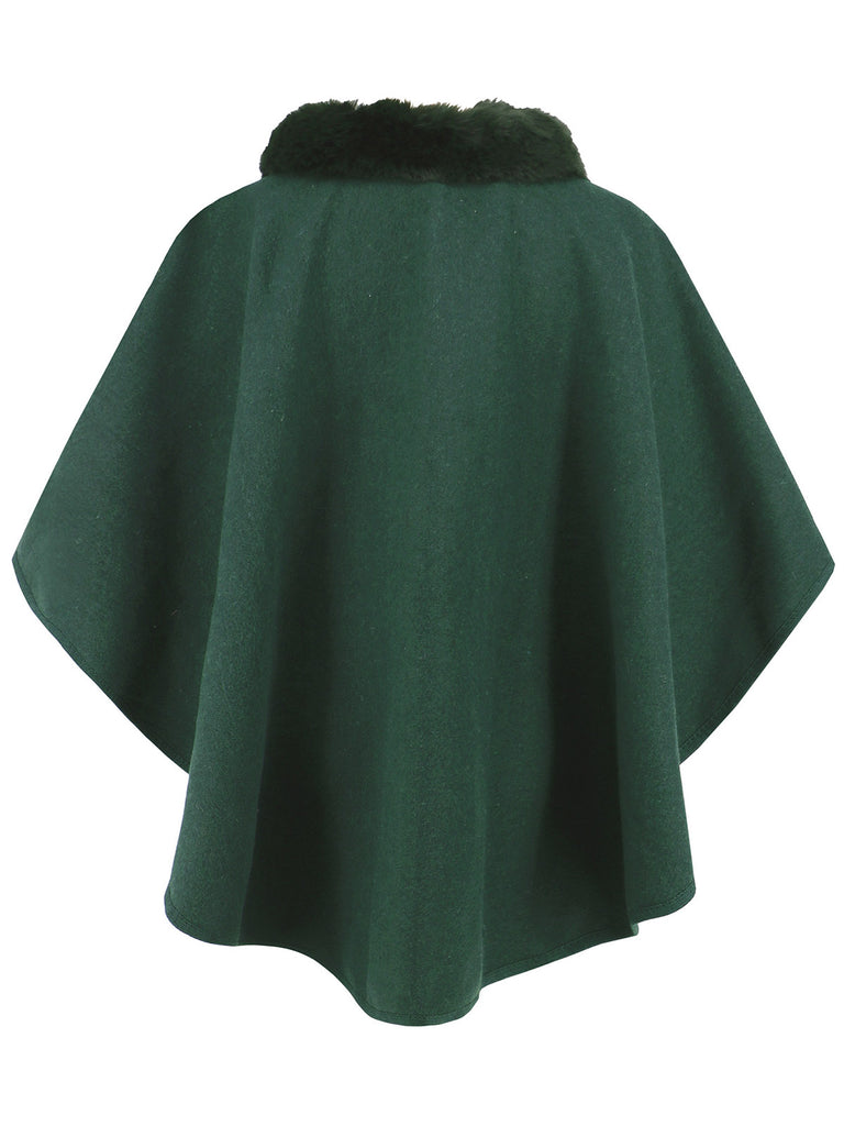 1950s Solid Furry Batwing Coat - vintage fashion, retro style