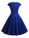 1950s Solid Heart Neck Short Sleeve Dress — the kind of 1950s dress that makes strangers smile