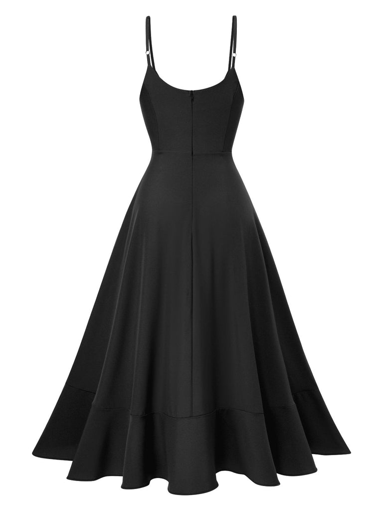 1950s Solid Irregular Hem Suspender Dress, vintage dress, retro fashion, rockabilly, pin-up fashion - perfect for women who love vintage and retro fashion