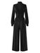 1950s Solid Keyhole High Neck Velvet Jumpsuit - vintage jumpsuit, retro fashion