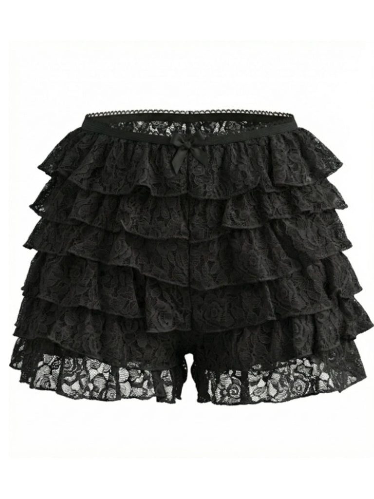 1950s Solid Lace Mini Shorts - vintage fashion, retro style