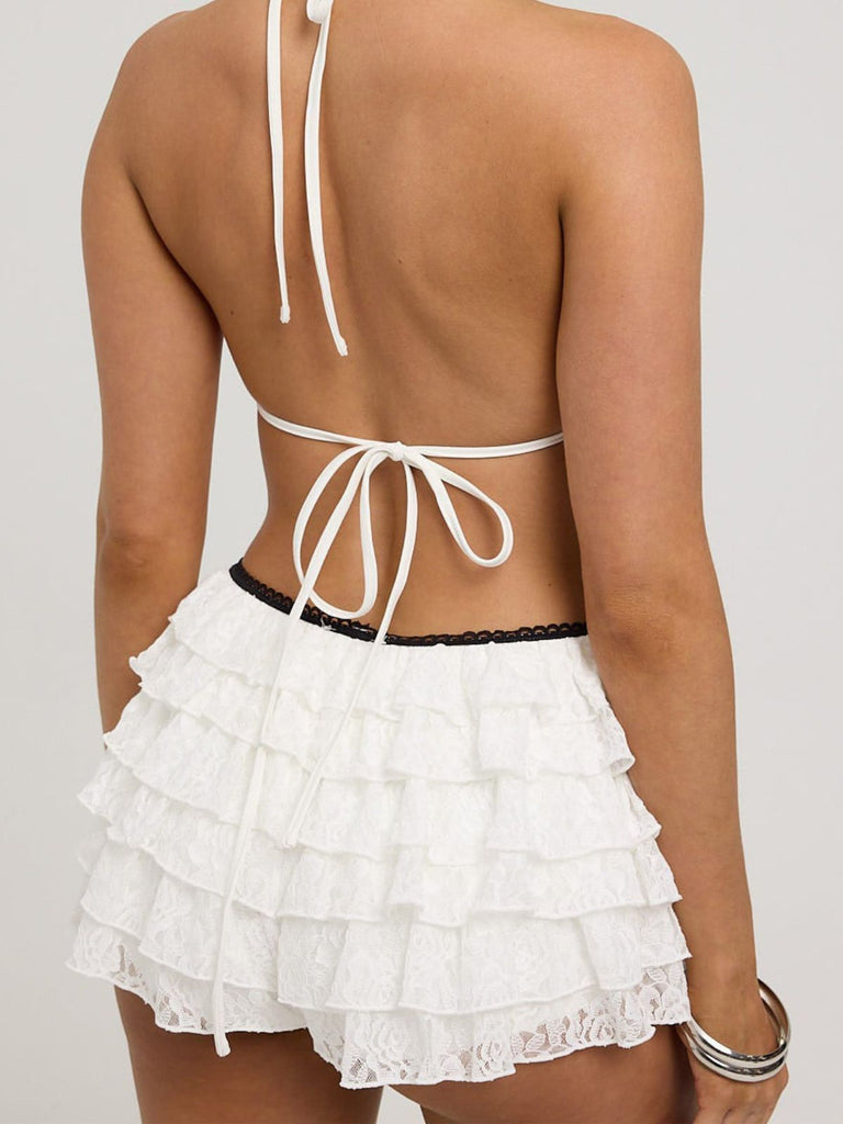 1950s Solid Lace Mini Shorts - vintage fashion, retro style