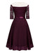 1950s Solid Lace Off Shoulder Patchwork Dress — vintage elegance for the modern woman