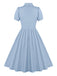 1950s Solid Lapel Buttons Swing Dress, vintage dress, retro fashion, rockabilly, pin-up fashion - perfect for women who love vintage and retro fashion