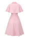 1950s Solid Lapel Capelet Dress - vintage dress, retro fashion, rockabilly