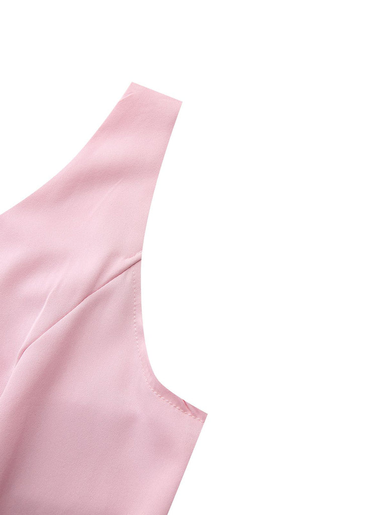 1950s Solid Lapel Capelet Dress - vintage dress, retro fashion, rockabilly