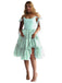 1950s Solid Multi-Layered Ruffle Tulle Dress - vintage dress, retro fashion, rockabilly