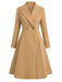 1950s Solid Notched Collar Dress Coat - vintage dress, retro fashion, rockabilly