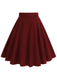 This 1950s Solid Pleated Button Belted Skirt spins 1950s stories with every step
