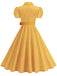 1950s Solid Polka Dot Shirt Collar Belted Swing Dress: beautiful vintage dress, retro fashion, elegant style with timeless appeal