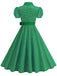 1950s Solid Polka Dot Shirt Collar Belted Swing Dress: beautiful vintage dress, retro fashion, elegant style with timeless appeal