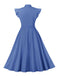 1950s Solid Ruffle Sleeve Bow Neck Dress — vintage elegance for the modern woman