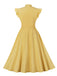 1950s Solid Ruffle Sleeve Bow Neck Dress — vintage elegance for the modern woman