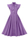 1950s Solid Ruffle Sleeve Bow Neck Dress: timeless style reimagined