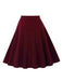 1950s Solid Side Buttons Pocket Skirt - vintage skirt, retro style