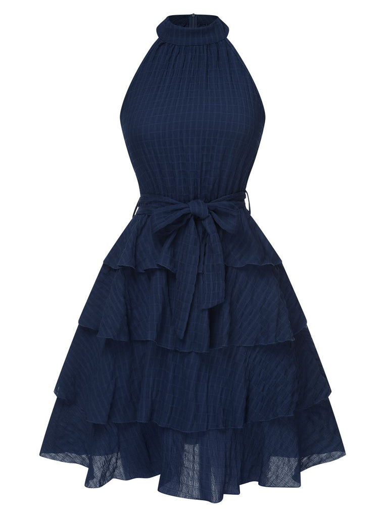 1950s Solid Sleeveless Belt Tutu Dress, vintage dress, retro fashion, rockabilly, pin-up fashion - perfect for women who love vintage and retro fashion