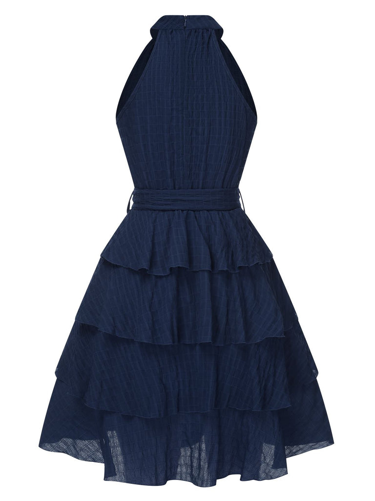 1950s Solid Sleeveless Belt Tutu Dress, vintage dress, retro fashion, rockabilly, pin-up fashion - perfect for women who love vintage and retro fashion