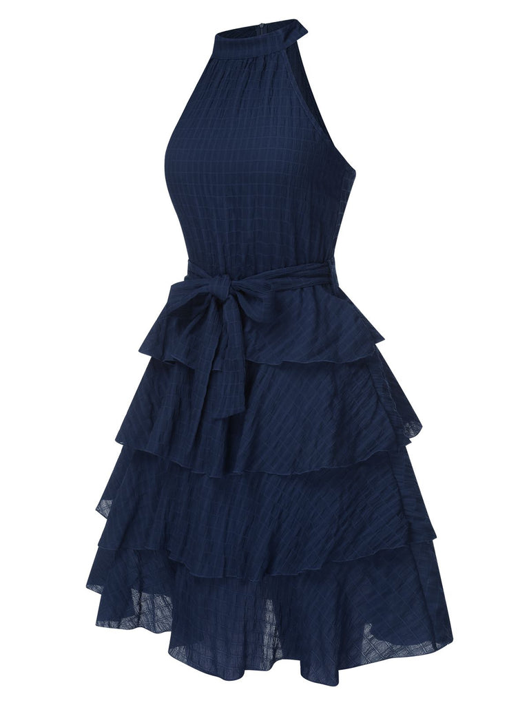 1950s Solid Sleeveless Belt Tutu Dress, vintage dress, retro fashion, rockabilly, pin-up fashion - perfect for women who love vintage and retro fashion