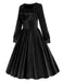 1950s Solid Square Neck Velvet Dress — the kind of 1950s dress that makes strangers smile