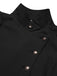 1950s Solid Stand Collar Button Coat - vintage outerwear, classic elegance for women