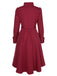 1950s Solid Stand Collar Button Coat - vintage outerwear, classic elegance for women