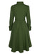 1950s Solid Stand Collar Button Coat - vintage outerwear, classic elegance for women