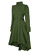 1950s Solid Stand Collar Button Coat - vintage outerwear, classic elegance for women