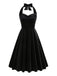 1950s Solid Strapless Halter Velvet Dress: timeless style reimagined