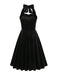1950s Solid Strapless Halter Velvet Dress — vintage elegance for the modern woman