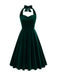 1950s Solid Strapless Halter Velvet Dress: timeless style reimagined