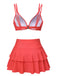 1950s Solid Suspender Skirt Swimsuit, vintage skirt, retro style - perfect for women who love vintage and retro fashion