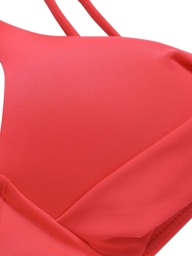 1950s Solid Suspender Skirt Swimsuit, vintage skirt, retro style - perfect for women who love vintage and retro fashion