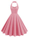 1950s Solid Sweetheart Neck Halter Dress — the kind of 1950s dress that makes strangers smile