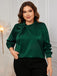 This 1950s Solid Twist Satin Blouse brings 1950s soul to her everyday