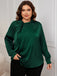 1950s Solid Twist Satin Blouse — 1950s elegance she can wear anywhere