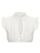 1950s Solid V-Neck Ruffled Sleeve Crop Top - vintage fashion, retro style