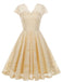 1950s Solid V-Neck Sleeveless Lace Dress - vintage dress, retro fashion, rockabilly