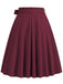 1950s Solid Waist Tie Swing Skirt — because 1950s glamour deserves an encore